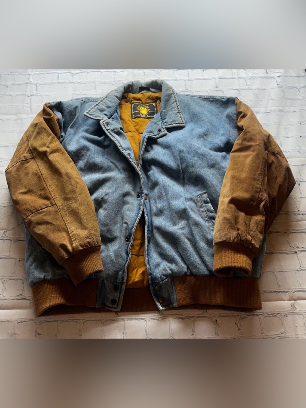 #B-21 Denim and Suede Men's Jacket Size XL